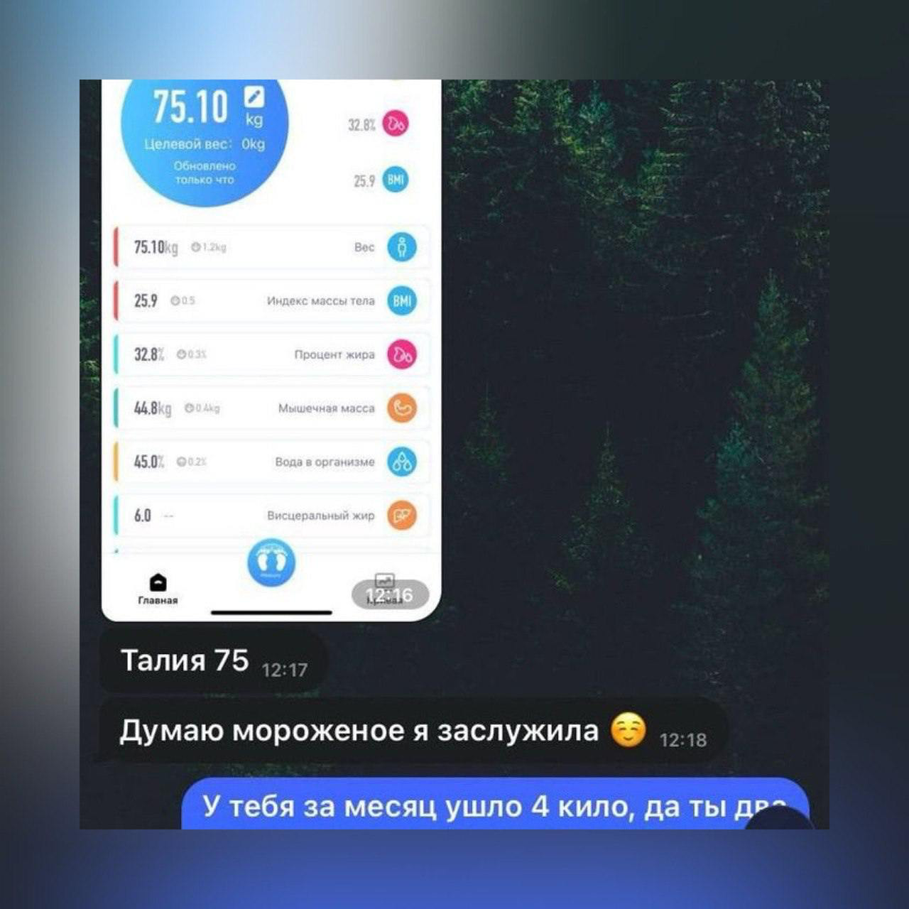 Промежуточные -4 кг