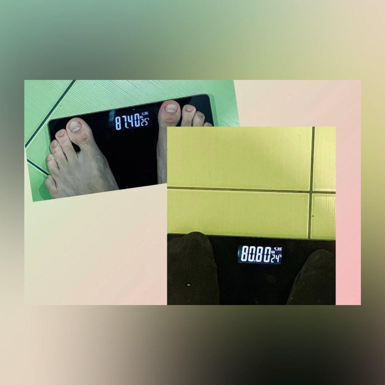 Люблю видеть, как на весах сильно меняется вес